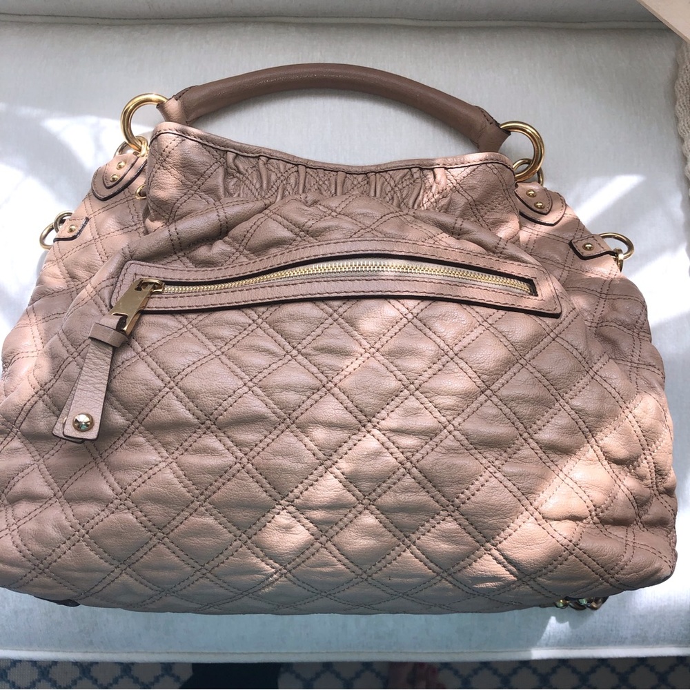 Marc Jacobs Beige Quilted Stan Bag Detachable Chain